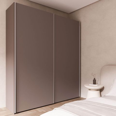 Guarda Roupa Modulado 100% MDF 2 Portas de Correr Orion CabeCasa MadeiraOriginals Marrom