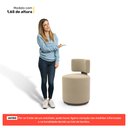 Ver imagem 5 de Puff Decorativo Orgânico Living Melis Veludo Bege Sintético Marrom - Desk Design