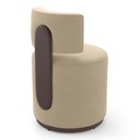 Ver imagem 6 de Puff Decorativo Orgânico Living Melis Veludo Bege Sintético Marrom - Desk Design