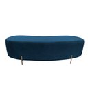 Ver imagem 4 de Puff Decorativo Orgânico Alana Bouclé Azul