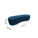 Ver imagem 6 de Puff Decorativo Orgânico Alana Bouclé Azul