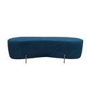 Ver imagem 3 de Puff Decorativo Orgânico Alana Bouclé Azul