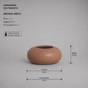 Ver imagem 3 de Cachepot Redondo Médio Vaso Decorativo de Cerâmica para Sala e Mesa Mocha Mousse