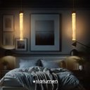 Ver imagem 6 de Pendente Rectangle Barra Cristal Led Multicor Moderno Cabeceira Lus-11 St3136