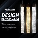 Ver mais imagens de Pendente Rectangle Barra Cristal Led Multicor Moderno Cabeceira Lus-11 St3136