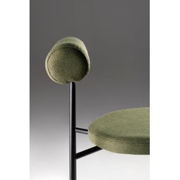Cadeira Roll Estofado Courissimo Caramelo Base Aço Carbono Preto - Casa Maju - 4