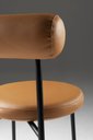 Ver imagem 6 de Cadeira Roll Estofado Courissimo Caramelo Base Aço Carbono Preto - Casa Maju