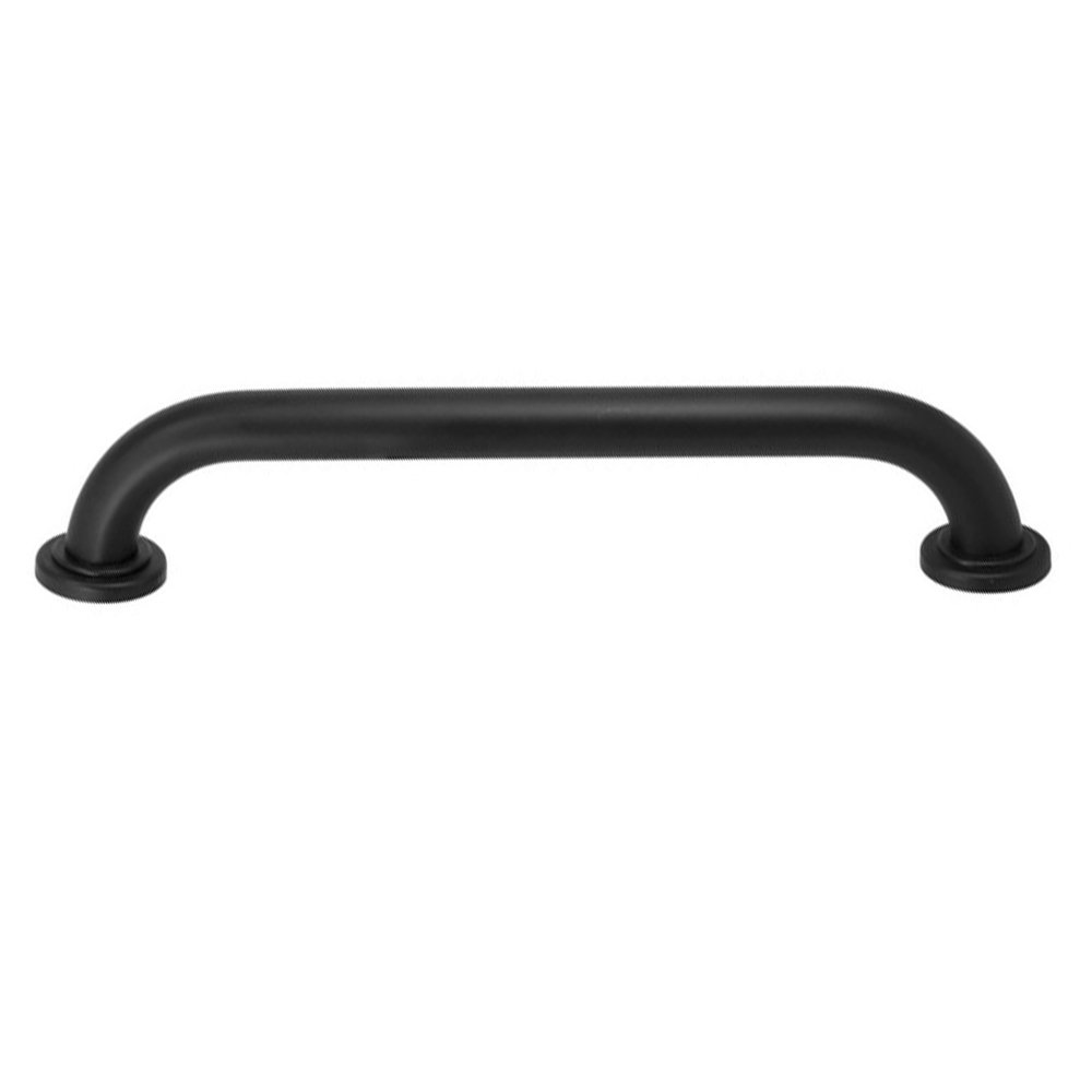 Barra de Apoio Inox 60cm Alça Preta Kit 3 Unidades Idoso Deficiente Acessibilidade Banheiro Box - 2