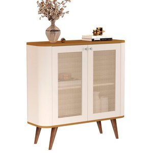 Buffet com 2 Portas e 1 Prateleira Madrid Pérola Nature