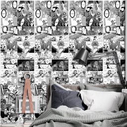 Papel de Parede Adesivo Anime Mushoku Tensei Mangá Autocolante 1mx50cm - 3