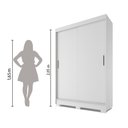 Ver imagem 5 de Guarda Roupas Solteiro 2 Portas de Correr 2 Gavetas Leblon