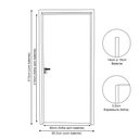 Ver imagem 4 de Kit Porta Branca Lisa 110x210 Batente 9cm À 14cm C/ Guarnição Regulável