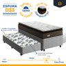 Cama Box com Colchão Espuma D33 com Pillow Top Nivus + Auxiliar de Espuma Unique Solteiro 88cm - 4