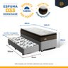 Cama Box com Colchão Espuma D33 com Pillow Top Nivus + Auxiliar de Espuma Unique Solteiro 88cm - 3