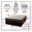Ver imagem 3 de Conjunto Cama Box c/ Molas Ensacadas Sirius Preto King 193x203x65