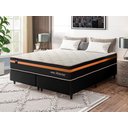 Ver imagem 1 de Conjunto Cama Box c/ Molas Ensacadas Sirius Preto King 193x203x65