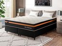 Ver imagem 1 de Conjunto Cama Box c/ Molas Ensacadas Sirius Preto King 193x203x65