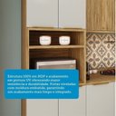 Ver mais imagens de Cozinha Completa 100% MDF 5 Peças 13 Portas e Tampo 270cm Noruega Canelada Espresso Móveis Bege/Amêndoa/Off White