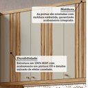 Ver imagem 6 de Cozinha Completa 100% MDF 5 Peças 13 Portas e Tampo 270cm Noruega Canelada Espresso Móveis Bege/Amêndoa/Off White