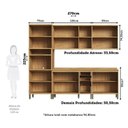 Ver imagem 3 de Cozinha Completa 100% MDF 5 Peças 13 Portas e Tampo 270cm Noruega Canelada Espresso Móveis Bege/Amêndoa/Off White