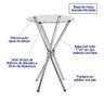 Mesa Bistrô Alta 1,00 Metro Cozinha Pé Palito Cromada com Tampo de Vidro Redondo 60cm Poltronas do S - 2