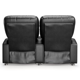 Poltrona Reclinável para Cinema 2 Lugares Praddo Fh9 Pu Preto Brilho - Mpozenato - 7