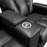 Poltrona Reclinável para Cinema 2 Lugares Praddo Fh9 Pu Preto Brilho - Mpozenato - 10