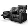 Poltrona Reclinável para Cinema 2 Lugares Praddo Fh9 Pu Preto Brilho - Mpozenato - 8