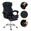 Ver imagem 2 de Cadeira de Escritório Diana com Pillow Top Cor Preta com Apoio de Pé