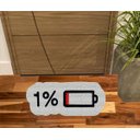 Ver imagem 1 de Tapete Capacho Bateria Acabando 1% no Formato Decorativo.:prata