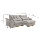 Ver imagem 2 de Sofá Retrátil e Reclinável 250 Cm Braço 25 Cm Lake Meu Sofá Online