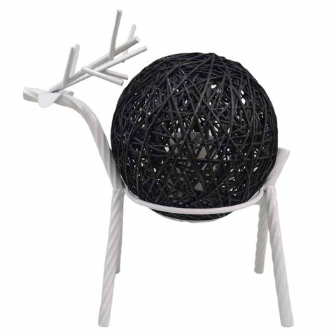 Luminaria Abajur Cervo Rena Decoraçao Natal Rustica Mesa Quarto Sala Recepçao Enfeite Iluminaçao Nor