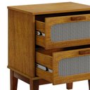 Ver imagem 4 de Mesa de Cabeceira 2 Gavetas Santorini Nature 45 Cm Palhinha Indiana