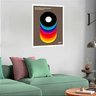 Quadro Decorativo Bauhaus Discos Cores - 70x50cm:moldura Branca - 2
