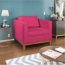 Ver imagem 3 de Kit Sofá 2 e 3 Lugares e 2 Poltronas Europa 180 cm Estilo Conforto e Elegância Suede Pink - Amarena