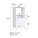 Ver imagem 3 de Balcao para Forno e Micro-Ondas 2 Portas Cozinha Branco