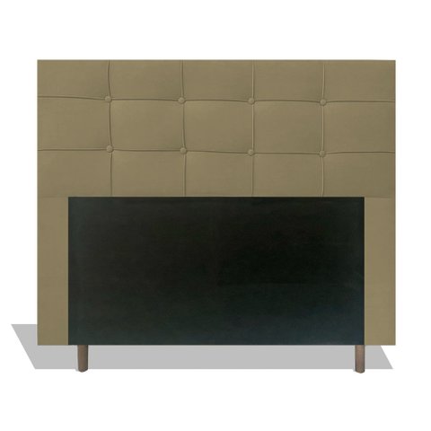 Cabeceira Estofada Lia 140 cm Para Cama Box Quarto Casal MV Estofados Suede Bege