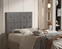 Ver imagem 2 de Painel Cama Box Botão Solteiro 0,90 Elegance Cor Cinza
