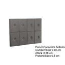 Ver imagem 1 de Painel Cama Box Botão Solteiro 0,90 Elegance Cor Cinza