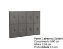 Ver imagem 1 de Painel Cama Box Botão Solteiro 0,90 Elegance Cor Cinza