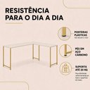 Ver imagem 3 de Mesa em L sem Prateleira Orion em MDF Estilo Industrial Klm Store