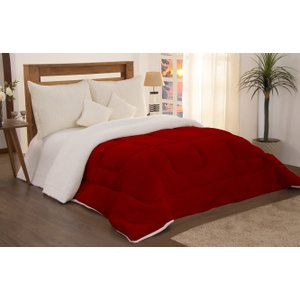Coberdrom King Sherpa C/ Soft Vermelho