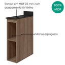 Ver imagem 4 de Balcao com Tampo 2 Nichos MDF 20 cm Kali 1221622 Carvalho Toq Nicioli