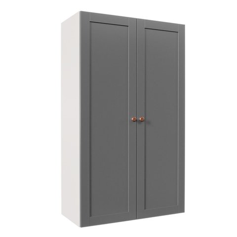Armário Alto Aéreo 2 Portas 135cm Arizona CabeCasa MadeiraOriginals Branco/Cinza