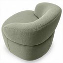 Ver mais imagens de Poltrona Giratória Orgânica para Sala de Estar Living Helena L02 Bouclê Oliva - Lyam Decor