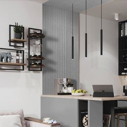Kit 10 Painel Ripado Pvc Madeira Travertino Cinza 2,9m X 16cm - 2
