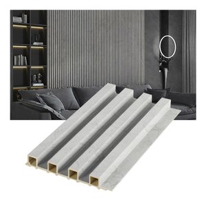 Kit 10 Painel Ripado Pvc Madeira Travertino Cinza 2,9m X 16cm