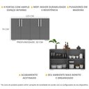 Ver imagem 4 de Aparador Buffet 4 Portas com Pés Quadrados Viena Multimóveis