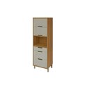 Ver imagem 1 de Módulo Cozinha Nesher Imperatriz Paneleiro Torre Quente 1forno C/2ptas e 3gavs 70cm Freijo/off