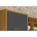 Ver imagem 5 de Módulo Cozinha Nesher Imperatriz Paneleiro Torre Quente 1forno C/2ptas e 3gavs 70cm Freijo/off